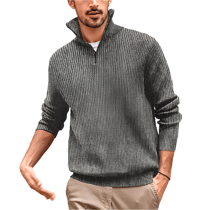 Delgado - Trui Heren -  Pullover Heren met Rits-kraag - Trendy & Casual Outfit