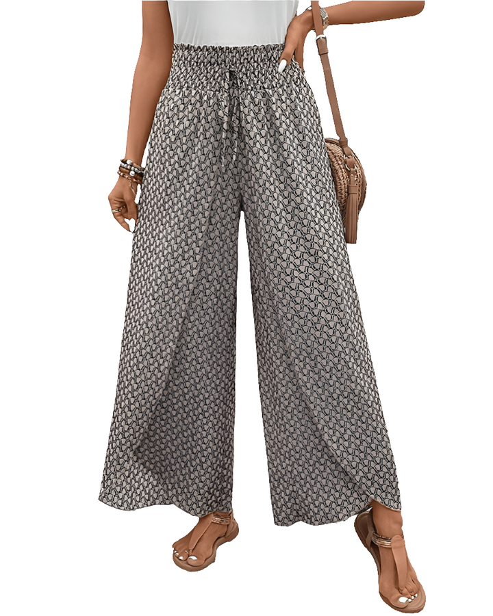 Susie | Trendy Dames Broek | Elastische Broek Met Wijde Pijpen