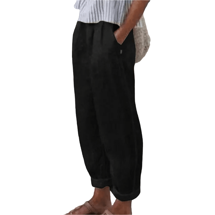 Jyoti | Dinibroek Met Zachte Belijning En Steekzakken | Dames Broek