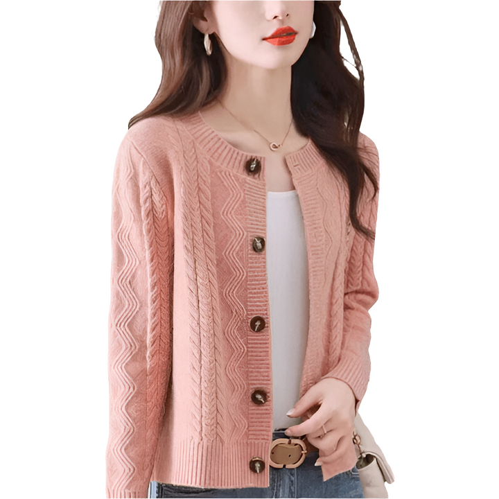 Eva - Vest Dames - Gebreid Vest Dames - Wolmix Gebreide Cardigan Met Knopen - Stijlvol