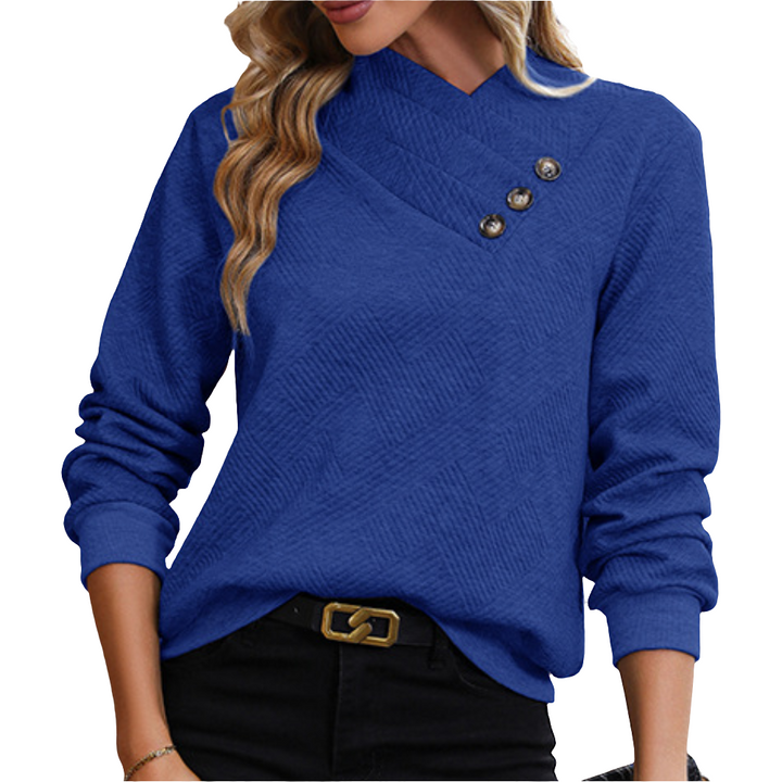 Alisha | Stijlvolle Dames Trui met Sierknopen | Sweater voor Vrouwen