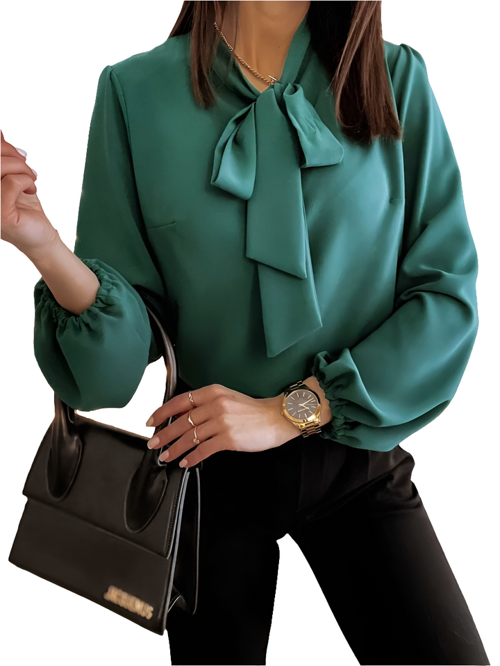 Cataleya | Klassieke Dames Blouse met Strik |Stijlvolle Vrouwen Blouse Top