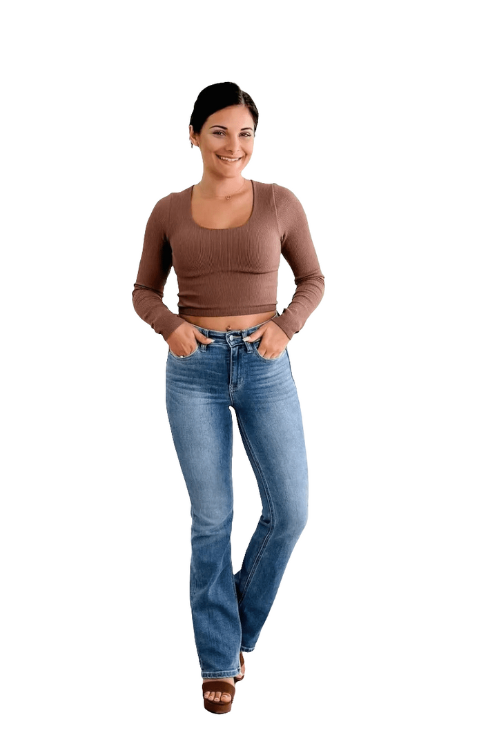 Emella | Vintage Bootcut Jeans | Dames Broek