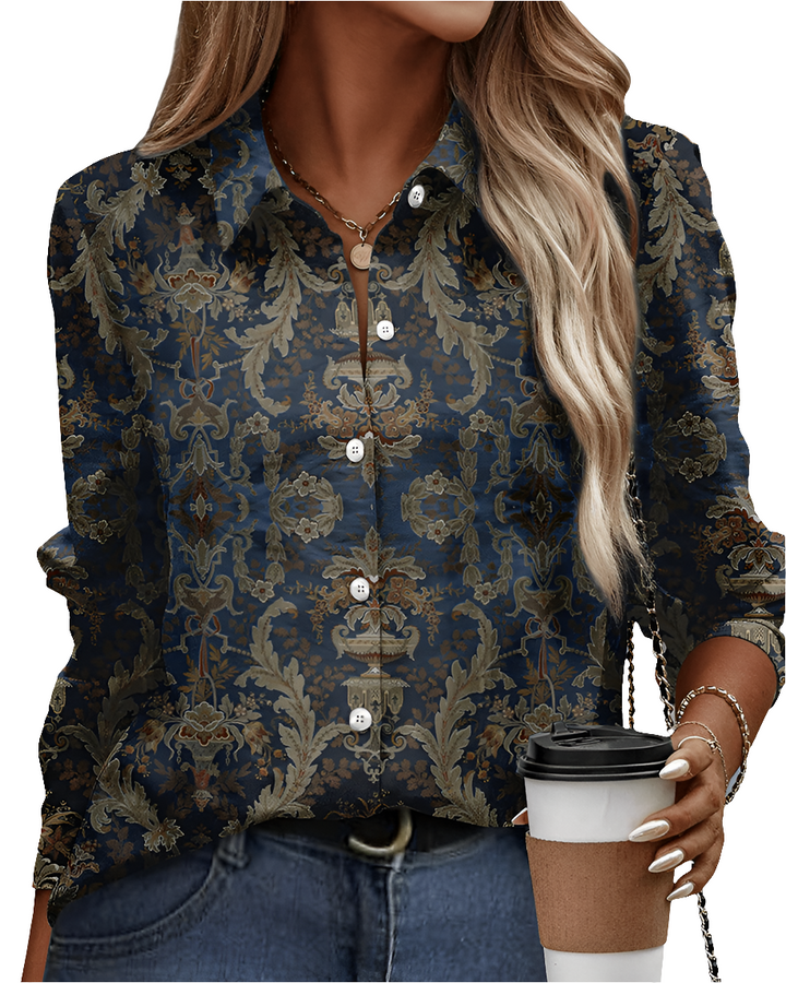 Talia | Dames Blouse in Herfstkleuren | Comfortabel & Elegant