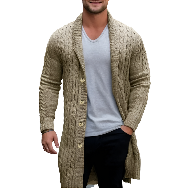 Simon | Gebreide Open Heren Vest | Met Knopen