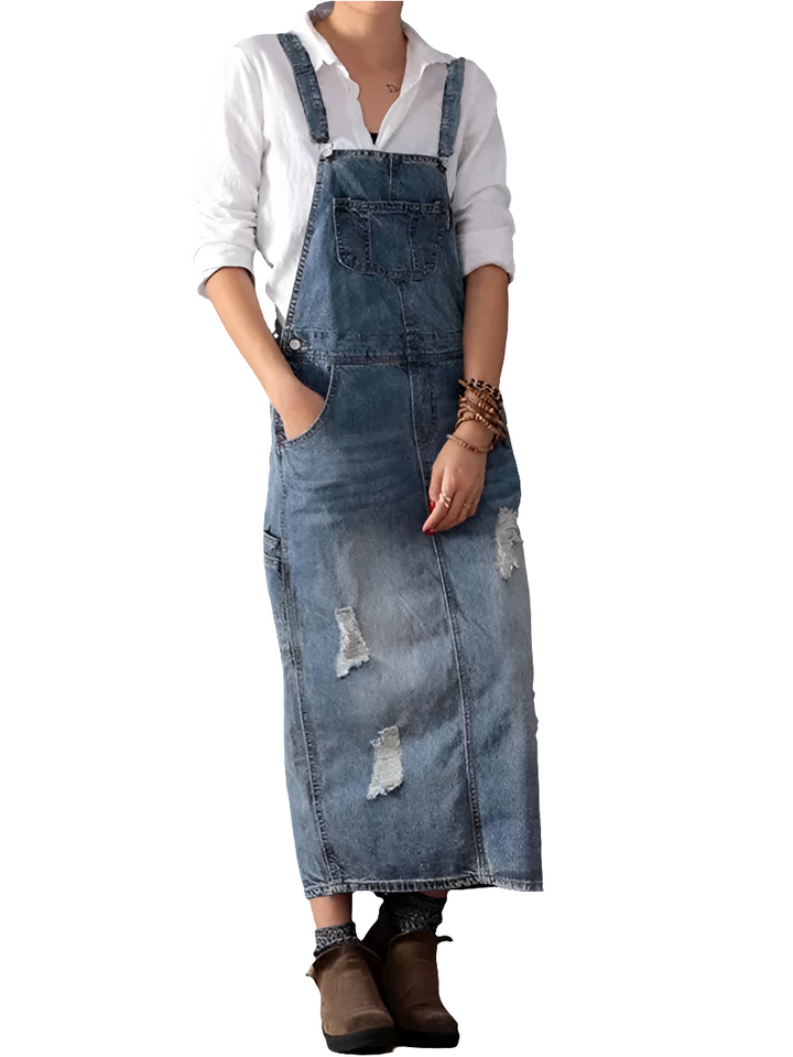 Mirella | Dames Denim Spijker Overall voor Vrouwen