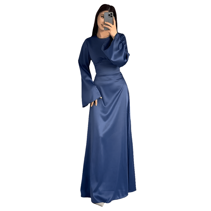 Isabella | Lange Satijnen Dames Jurk | Elegant Ontwerp & Comfortabel