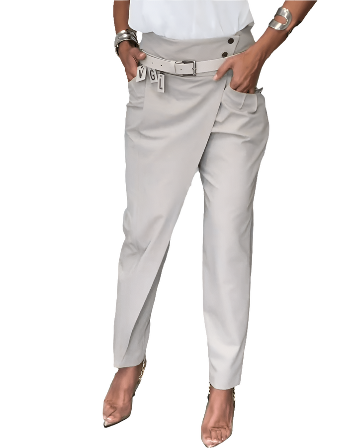 Eline | Patchwork Broek Met Riem | Dames Broek
