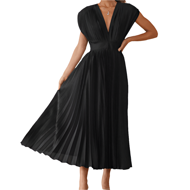 Jurk Dames - Maxi Jurk - Jurk Met V-Hals - Elegant En Chic Design