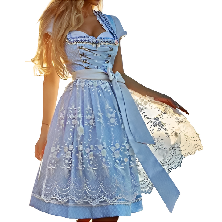 Cherine | Dames Dirndl Midi Jurk | Zephy’s Klassieke Vrouwen Jurk