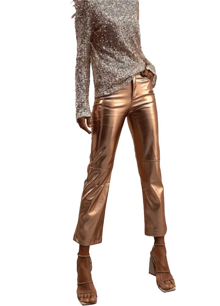 Sunna | Pailletten Tweedelige Set met Glanzende Broek voor Dames
