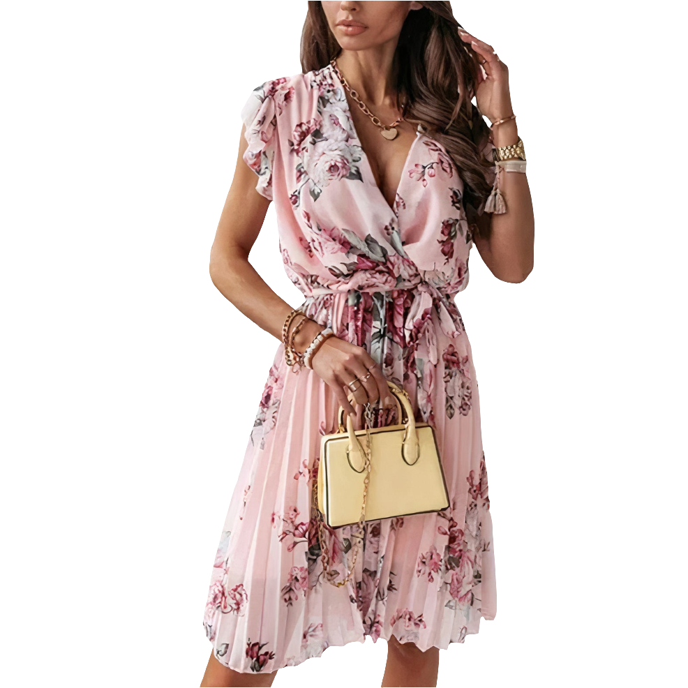 Fiona | Dames Zomerjurk | Elegante Vrouwen Jurk met Bloemenprint
