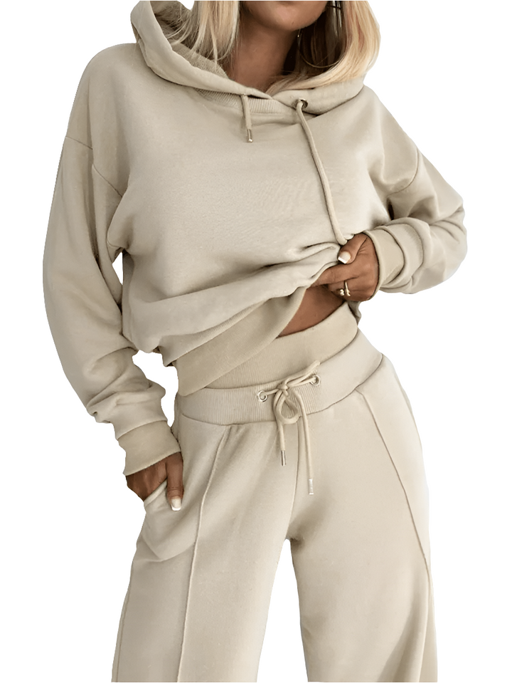 Arle | Elegante Tweedelige Dames Loungeset | Zachte Sweater En Elastische Broek