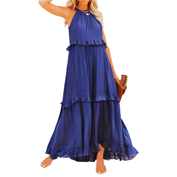 Cindy - Glamoureuze Lange Jurk Dames - Elegant Ontwerp - Luxe Stof en Comfort