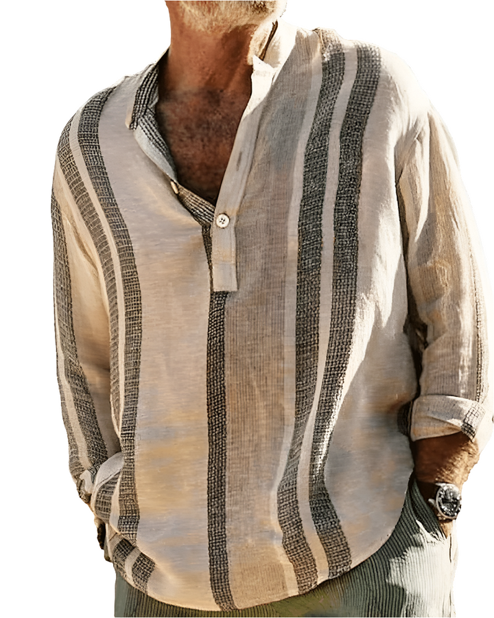 Jayron | Ademend Linnen Overhemd | Heren Blouse Shirt