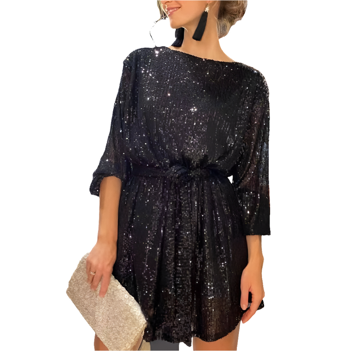 Jenny | Dames Jurk | Trendy Elegante Glitter Jurk voor Vrouwen