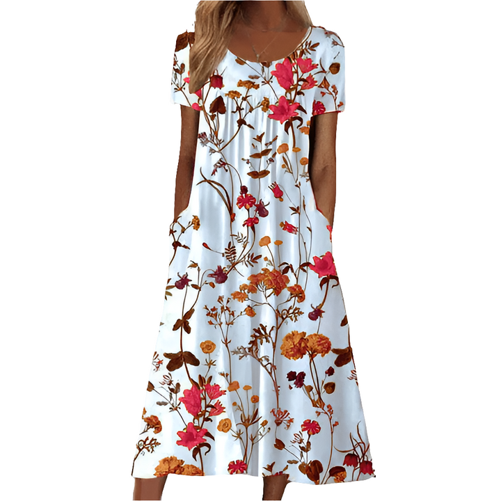 Charla | Gebloemde Zomerjurk | Dames Midi Jurk