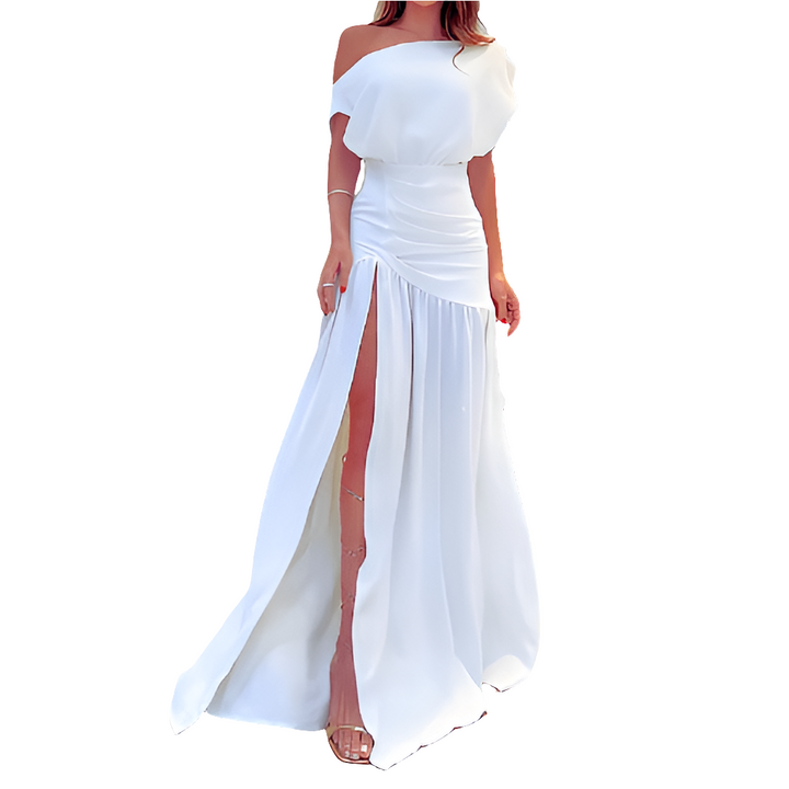 Luiza - Jurk Dames - Een-Schouder Ontwerp Jurk - Chic en Trendy - Elegant & Comfort