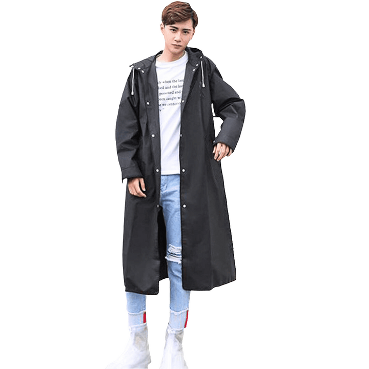 Robin | Zwarte Heren Jas | Lange Regenjas | Trendy Ontwerp