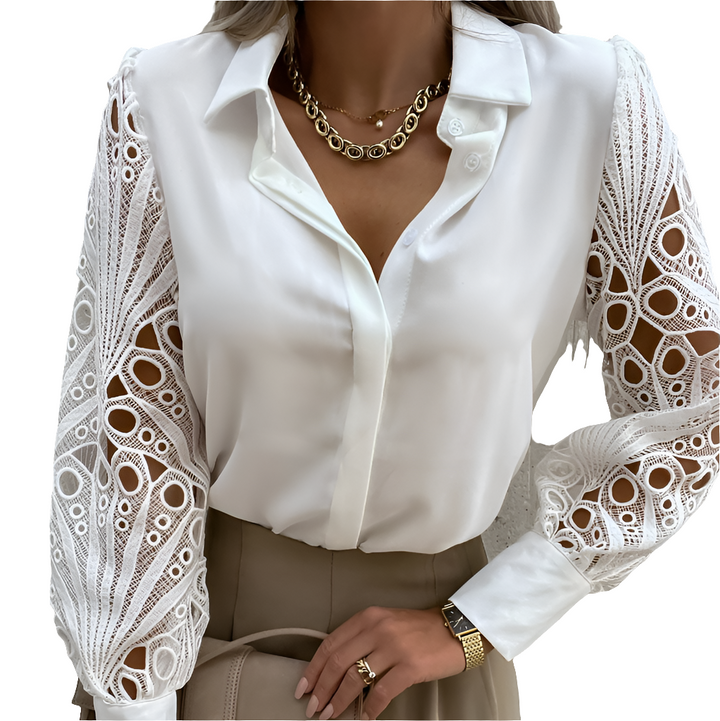 Amalia | Dames Blouse | Vrouwen Elegante Zomer Blouse Shirt Top met Unieke Mouwen
