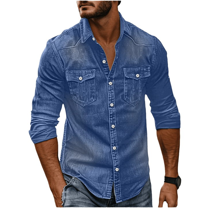 Harry | Klassieke Heren Denim Shirt | Casual Overhemd | Voor Elke Gelegenheid