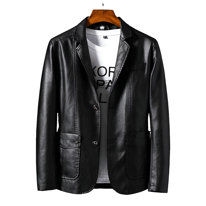 Tom | Stijlvolle Leren Heren Blazer | Klassieke Snit