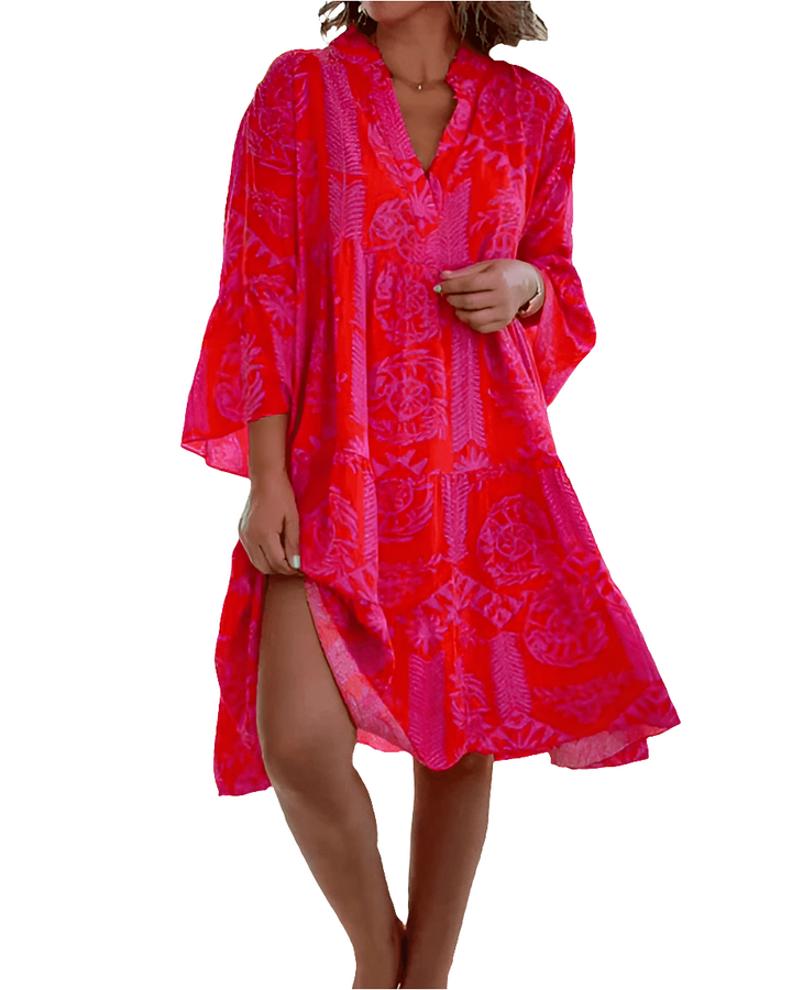 Jenna | Stijlvolle Dames Jurk | Boho Geometrische Print Jurk