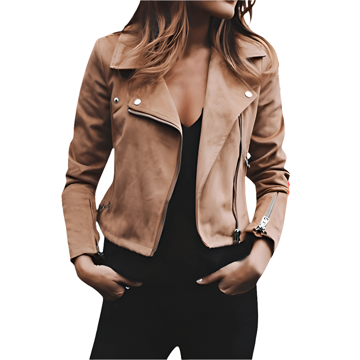 Sofeh | Moderne Leren Dames Jas | Stijlvol en Tijdloos Design