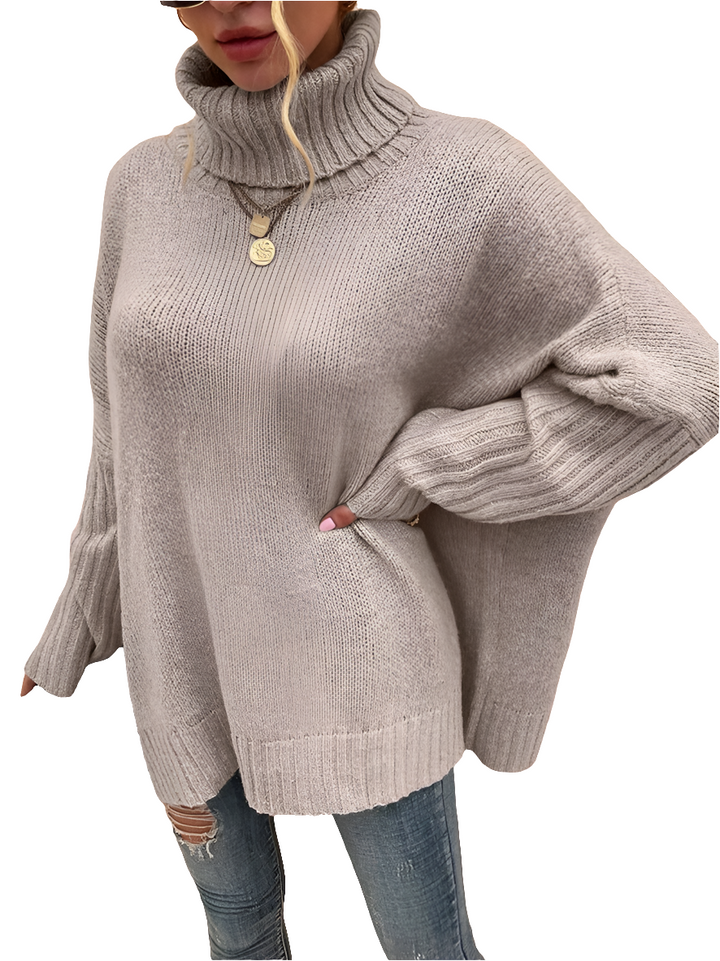 Romy | Dames Coltrui | Casual Dropped Shoulder Jumper Sweater |  Zachte Stof