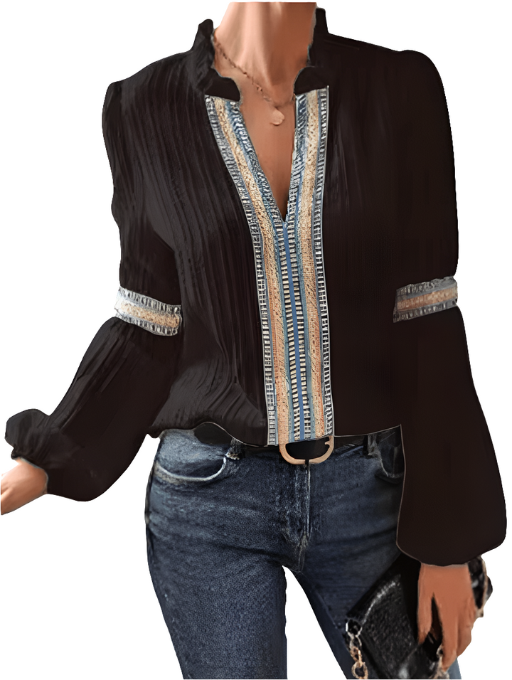 Elisa - Blouse Dames - Elegante Kanten Blouse - Dames Top - Luxe En Modern Design