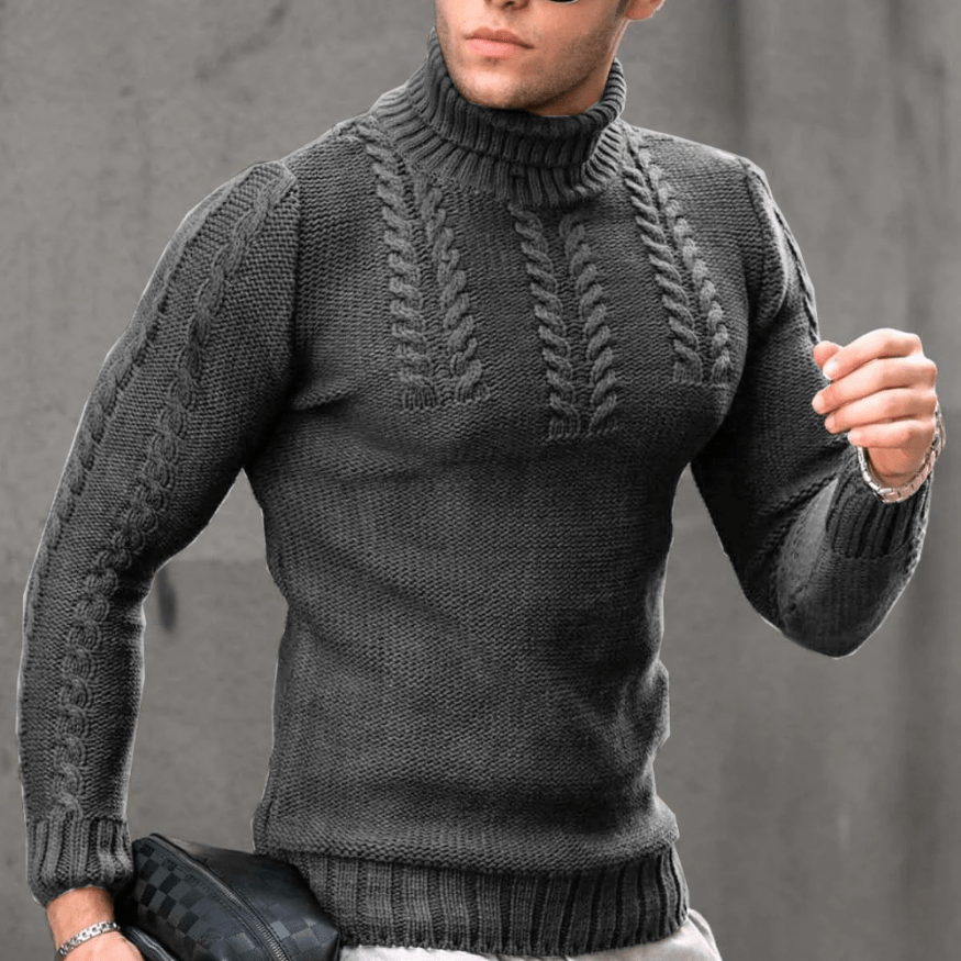 Benny | Warme Heren Trui met Col| Stijlvolle Sweater | Casual Coltrui - Sorata