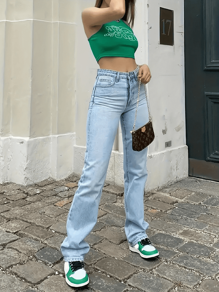 Camila | Casual Dames Jeans Met Hoge Taille | Trendy Broek - Sorata