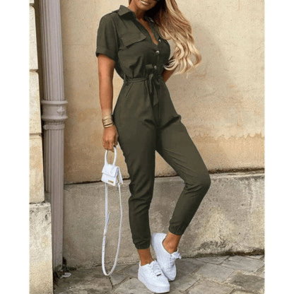Candra | Jumpsuit met Knoopsluiting | Dames Set - Sorata