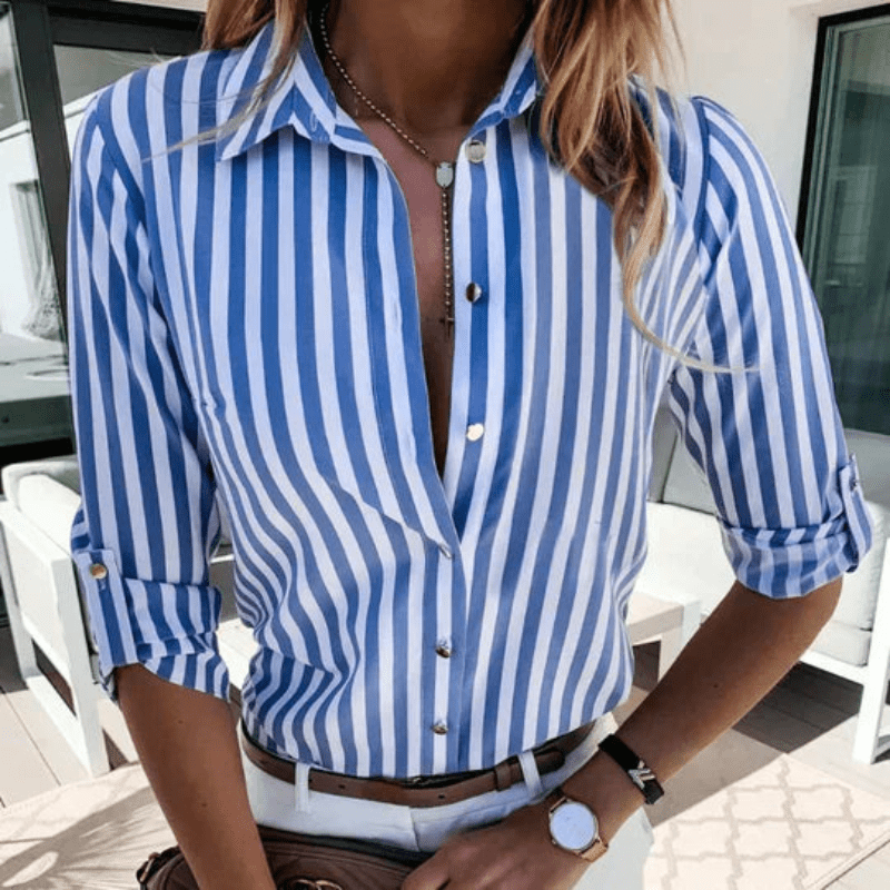 Carrie | Maritiem Gestreepte Blouse | Dames Top - Sorata