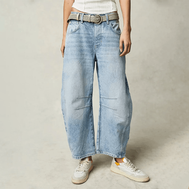 Cheny | Trendy Dames Broek | Moderne Wijde Spijkerbroek - Sorata