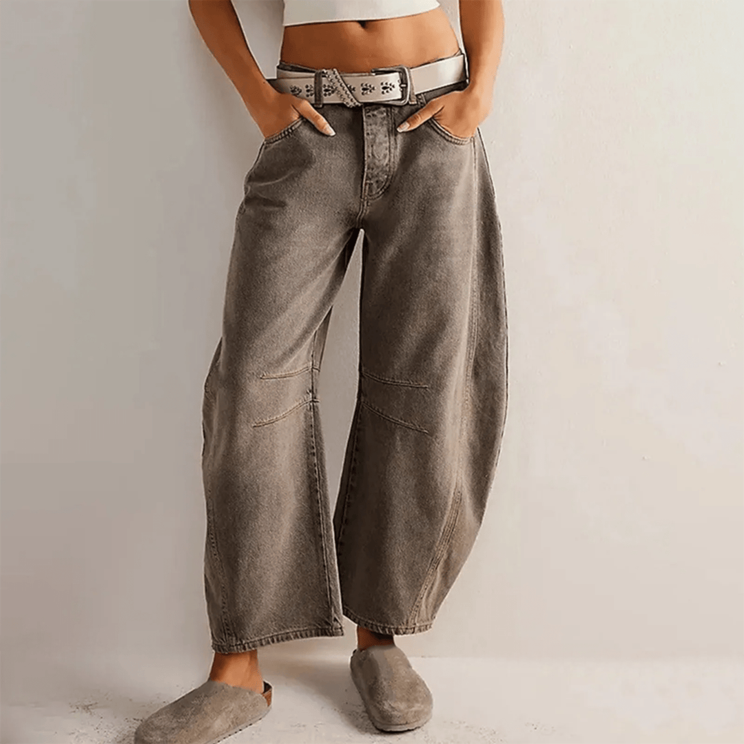 Cheny | Trendy Dames Broek | Moderne Wijde Spijkerbroek - Sorata