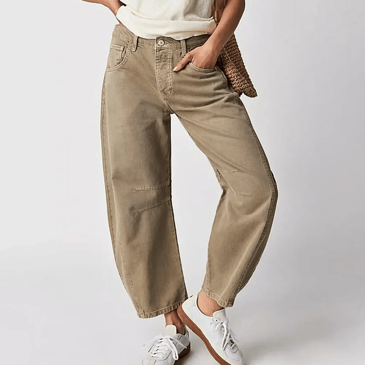 Cheny | Trendy Dames Broek | Moderne Wijde Spijkerbroek - Sorata