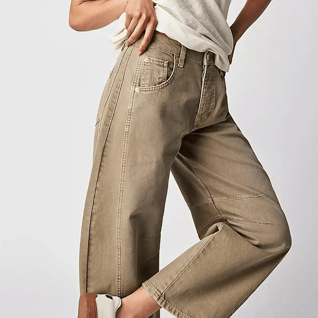 Cheny | Trendy Dames Broek | Moderne Wijde Spijkerbroek - Sorata