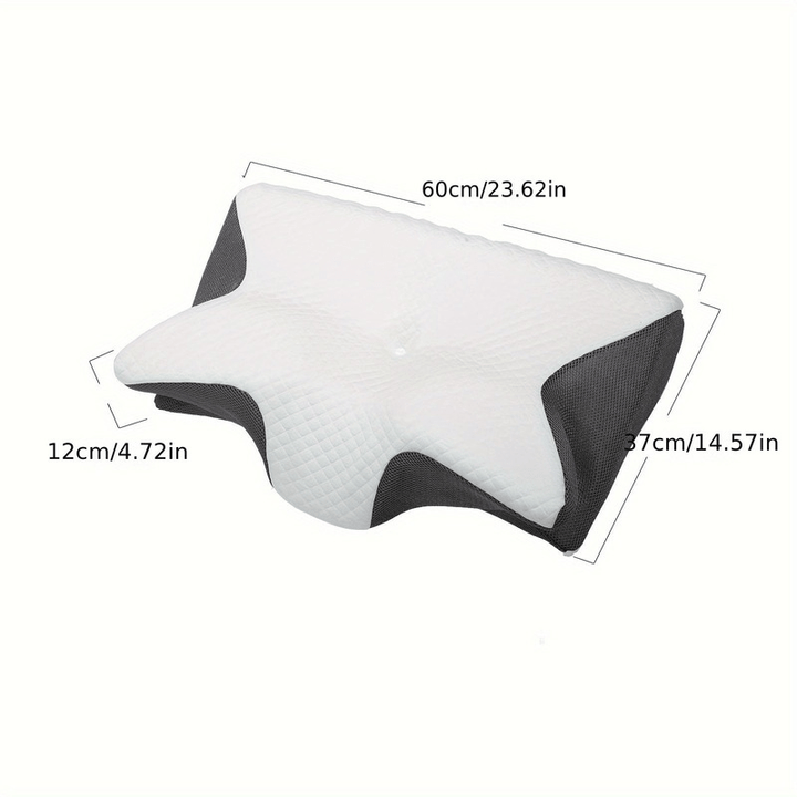 CureXL | Ergonomisch Memory Foam Neksteunkussen | 2 - in - 1 Voor Zij - , Rug - en Buikslapers - Sorata