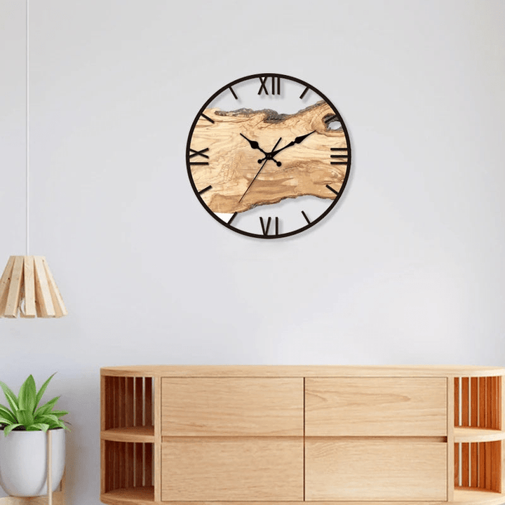 Damar | Transparante Wandklok | Acryl En Hout | Moderne En Stijlvolle Uitstraling - Sorata