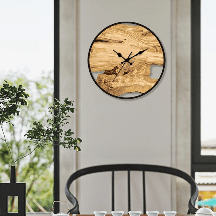 Damar | Transparante Wandklok | Acryl En Hout | Moderne En Stijlvolle Uitstraling - Sorata
