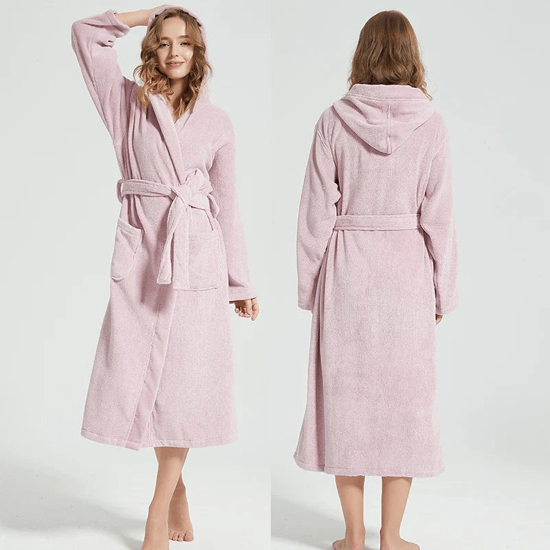 Dayra | Luxe Badjas Met Capuchon | Ademend Materiaal | Extra Comfort - Sorata
