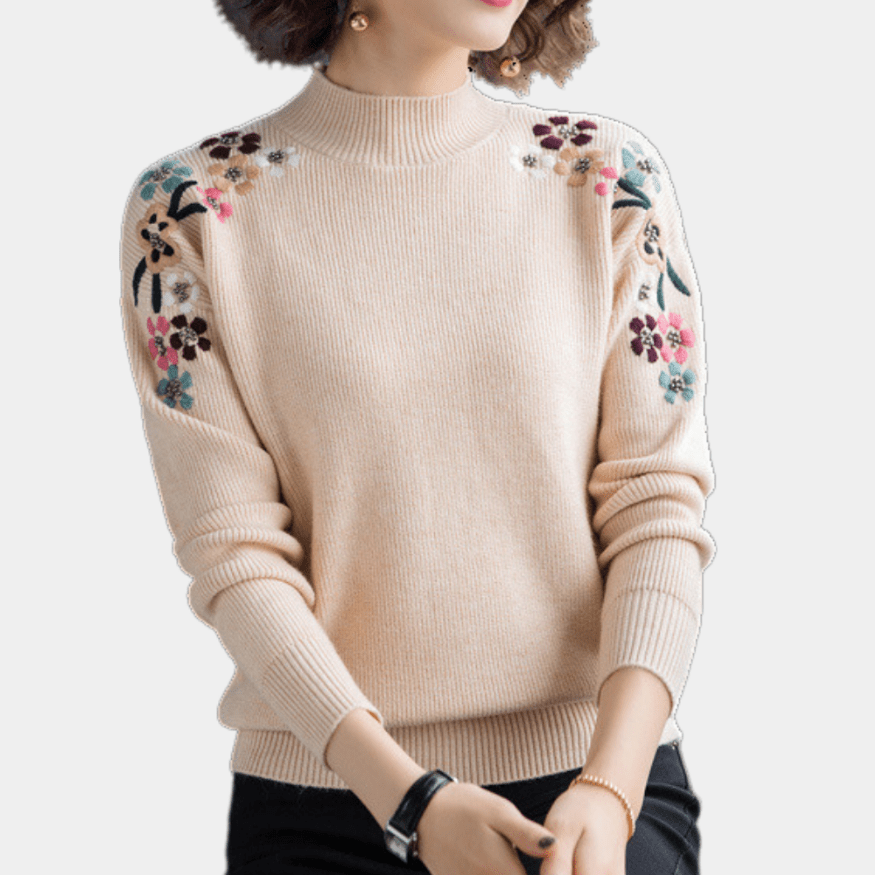 Debora | Elegante Bloesem Trui | Jumper Sweater | Dames Vest - Sorata