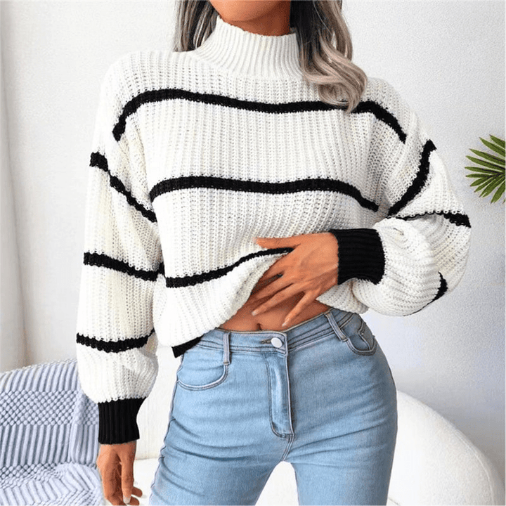 Deva | Gestreepte Gebreide Dames Trui | Warm & Comfortabel - Sorata