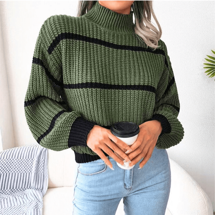 Deva | Gestreepte Gebreide Dames Trui | Warm & Comfortabel - Sorata