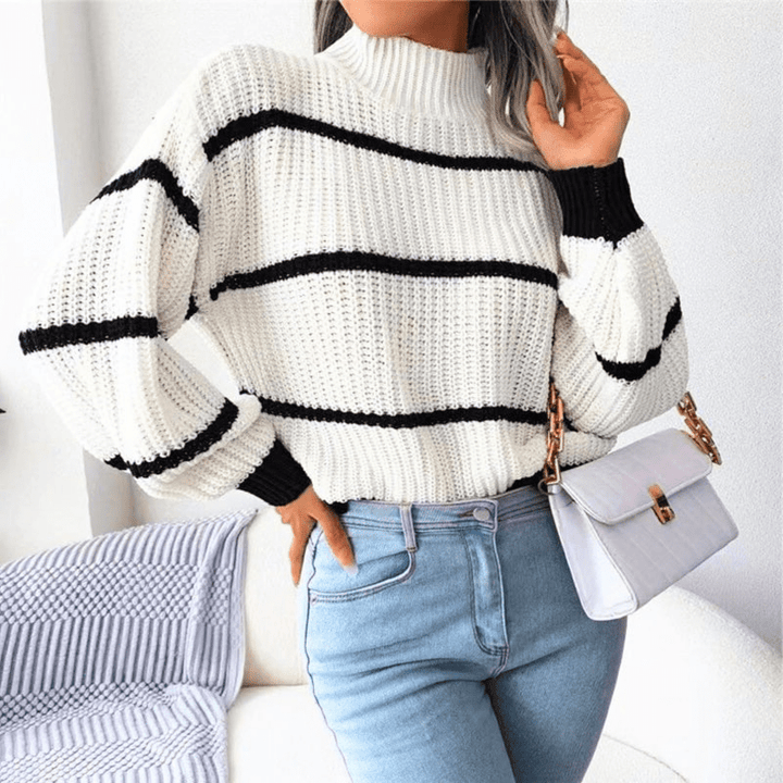 Deva | Gestreepte Gebreide Dames Trui | Warm & Comfortabel - Sorata