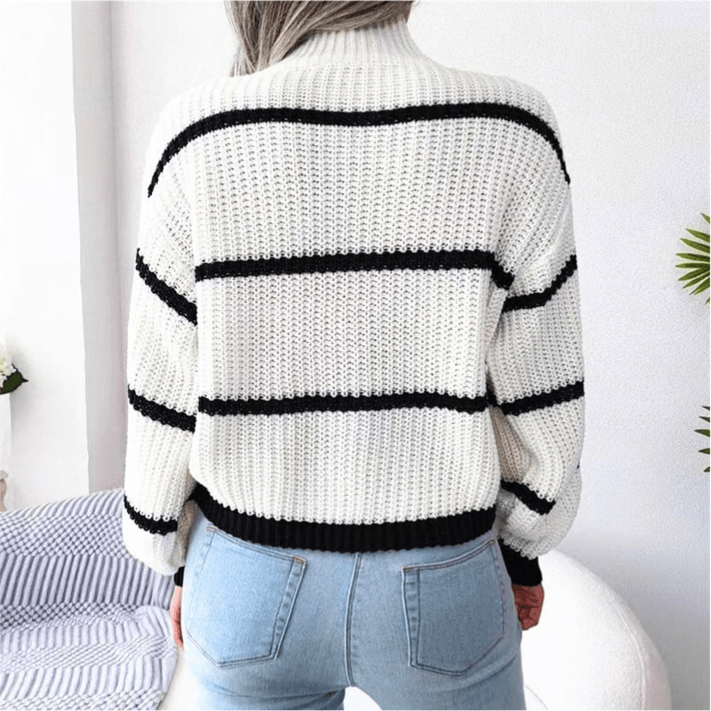 Deva | Gestreepte Gebreide Dames Trui | Warm & Comfortabel - Sorata