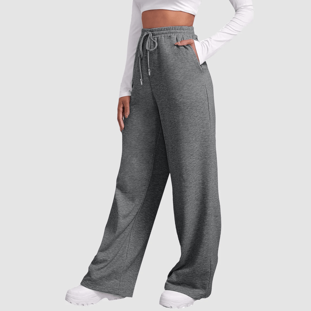 Disha | Dames Broek | Comfortabele Joggingbroek Met Wijde Pijpen - Sorata