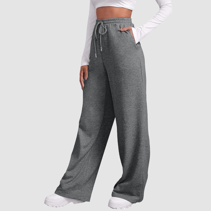 Disha | Dames Broek | Comfortabele Joggingbroek Met Wijde Pijpen - Sorata