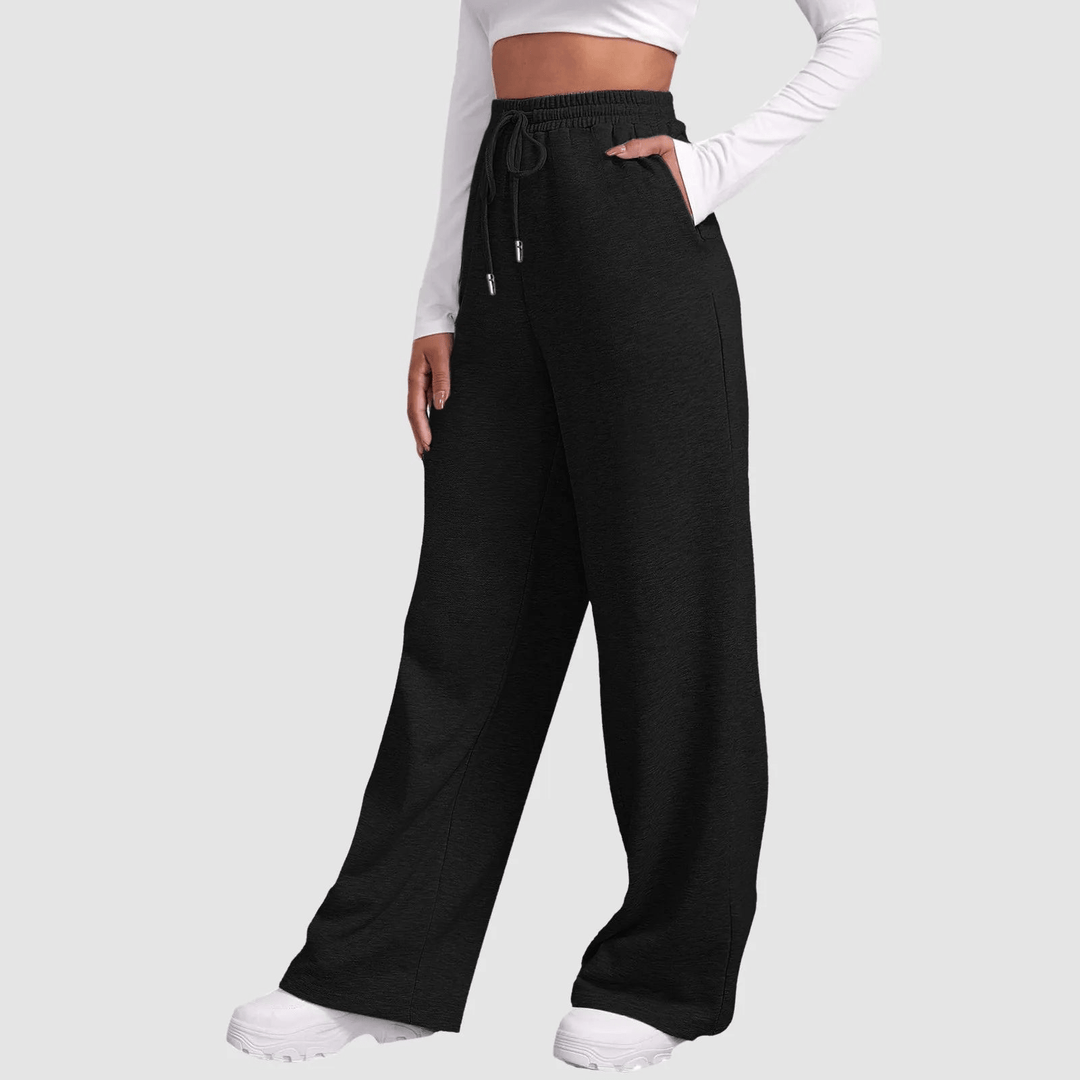 Disha | Dames Broek | Comfortabele Joggingbroek Met Wijde Pijpen - Sorata